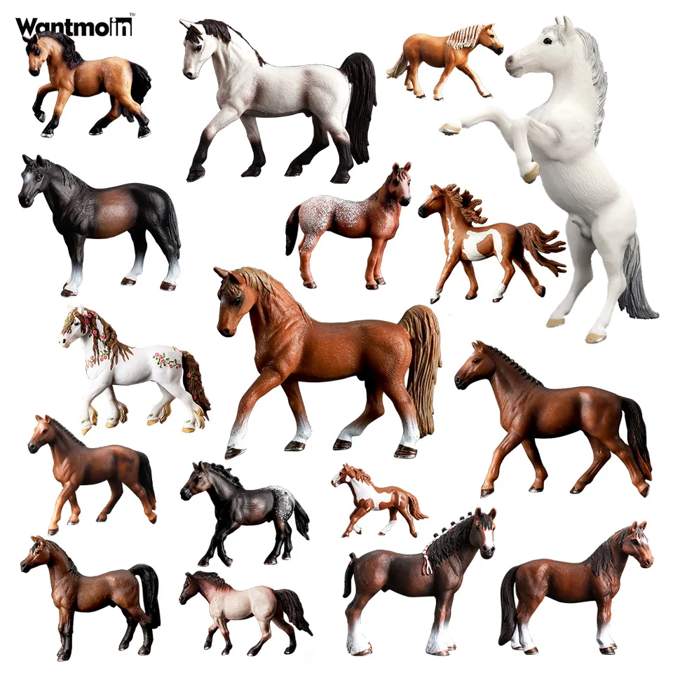 Modelo de cavalo, estatueta de cavalo vívido realista portátil