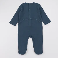 Baby romper kids clothes long sleeves ribbed pajamas baby overalls flocking smile boy girls clothes footies autumn winter romper 6