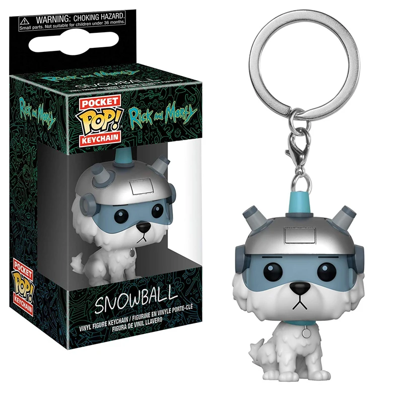 

Funko POP Keychain Rick and Morty Snowball PVC Action Figure Collectible Model toys for chlid