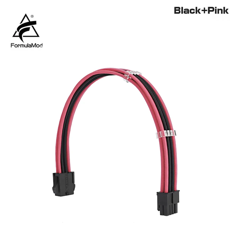 thumbnail image 1 of FormulaMod Fm-NC8P CPU 8Pin(4+4) Power Extension Cable For Motherboard 8 Pin 18AWG Combination Color Cables With Cable Comb, 1 of 5