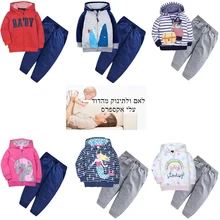 Одежда для маленьких девочек пальто с капюшоном с длинными рукавами и вышитым единорогом+ штаны, г. Весенняя одежда для маленьких мальчиков комплект для малышей, одежда для малышей