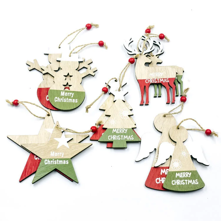 1set 2pcs Natural Wood Christmas Tree Pendants Hanging Ornaments Crafts Gifts Xmas New Year Party Decor Home Decoration 62966 1set 2pcs Natural Wood Christmas Tree Pendants Hanging Ornaments Crafts Gifts Xmas New Year Party Decor Home Decoration 62966