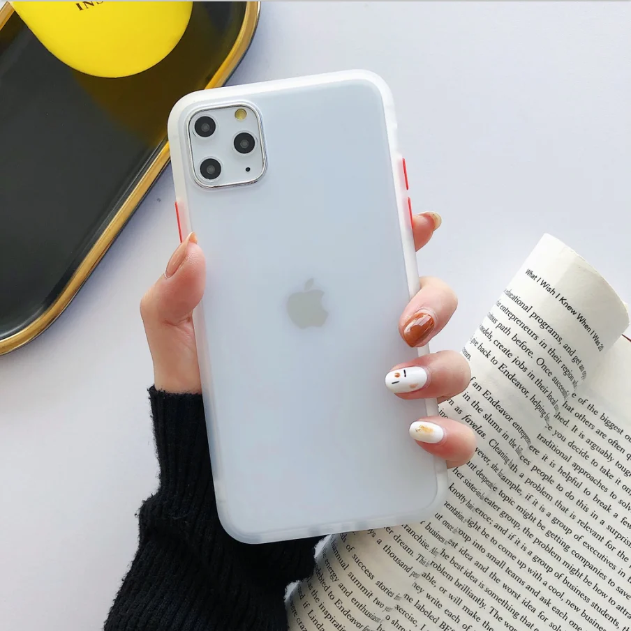 Однотонный прозрачный чехол для телефона без полей для iPhone11pro 11pro Max xs max XR 6 6S 7 Plus 8plus чехол для ухода за кожей