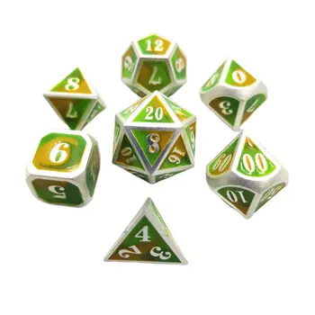 

7 Pcs/set Mini Metal Dices Set Number Dial Desktop Table Board Game Accessories