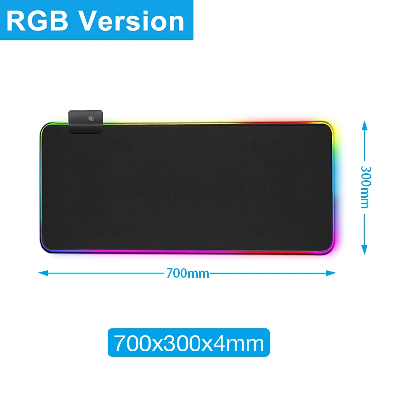 Black-2 Игровой коврик для мыши Led RGB большой коврик для мыши геймер большой коврик для мыши компьютерный коврик для мыши Подсветка XXL Поверхность Коврик для мыши Клавиатура Настольный коврик - Цвет: Black-2