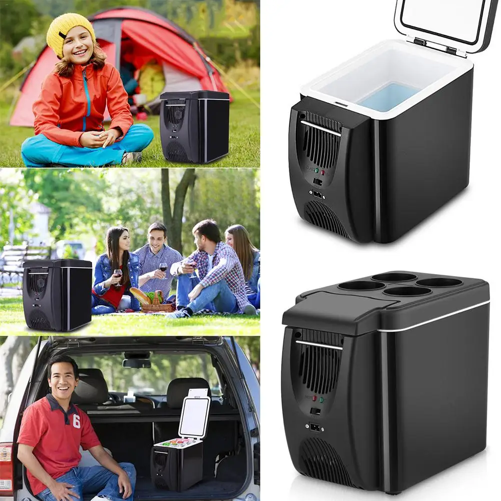 2 In 1 Portable 12V Car Refrigerator Freezer Heater 6L Mini Car Freezer Cooler & Warmer Electric Car Home Travel Refrigerator portable fridge for car