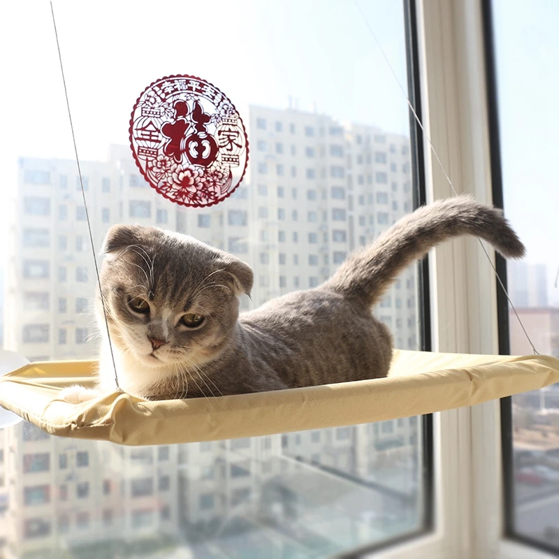 Кошачий гамак на присоске, кошачий гамак, питомник, подвесной матрац для кошек, мягкий, 15 кг, безопасная стойка для кошек, матрас, матрас, подушка, удобная кровать