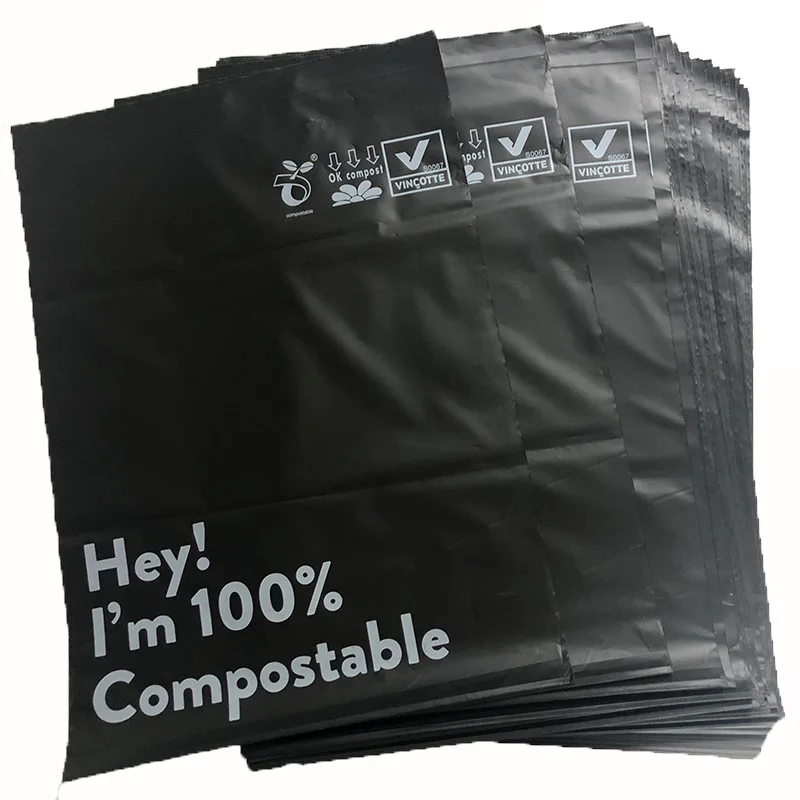 SHERPEN 50pcs/Lot Biodegradable Compostable Bag Organizer Eco Courier Mail Bags Poly Mailers Seal Mailing Envelope Delivery Bag