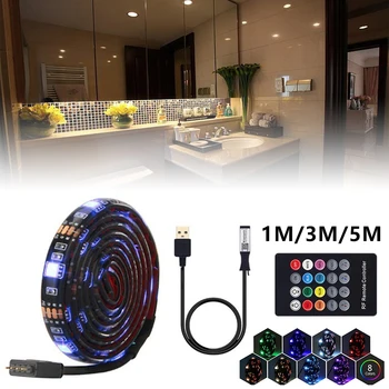 

LED Strip Light USB 5050SMD DC5V Flexible LED Lamp Tape Ribbon RGB 1M 3M 5M TV Desktop Screen BackLight Diode Tape