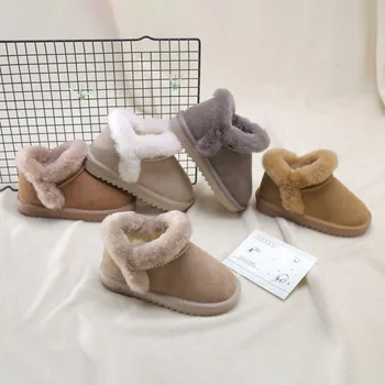 

2019 autumn winter new soft snow boots plus velvet warm comfortable children's shoes plush children's shoes fashion casual shoes