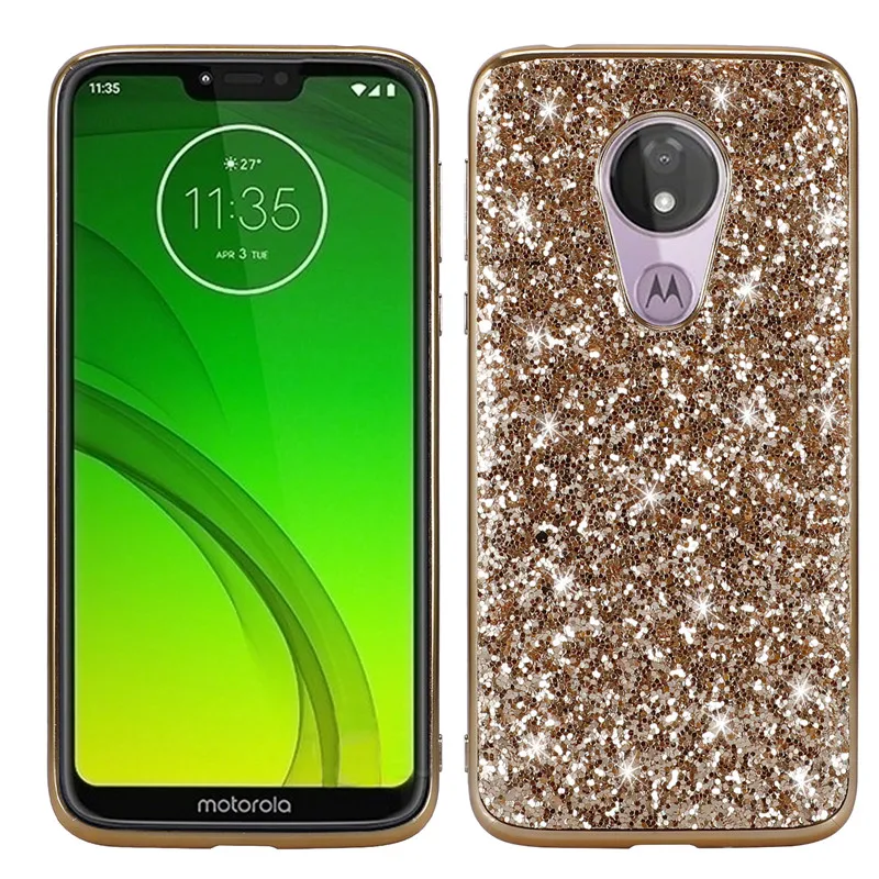 Чехол с блестками для Motorola G7 Power роскошный чехол Moto E6 чехлы | Мобильные телефоны и