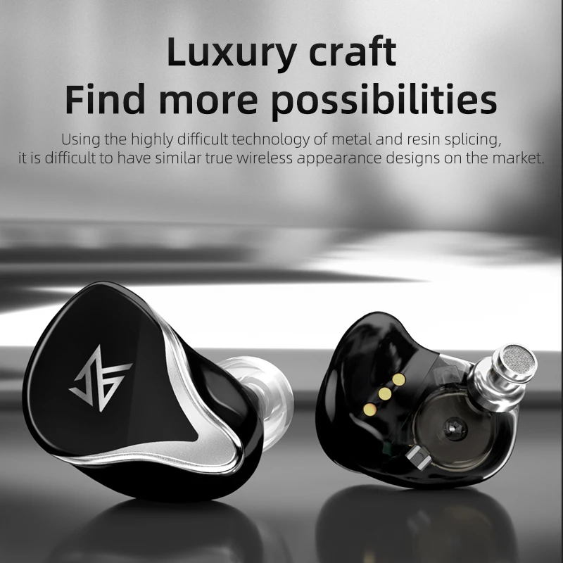 Fones de Ouvido Compatíveis com Bluetooth Controle por Toque Cancelamento de Ruído 5.2 sem Fio Hifi Esportivo kz z3 - Image 3
