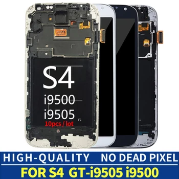 

10pcs/lot For SAMSUNG Galaxy S4 i9505 i9500 LCD Display Touch Screen Digitizer with frame GT-i9500 GT-i9505 LCD Display