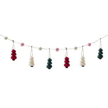 

Wool Felt Ball Fans Your Christmas Tree Pendant DIY Ball String Wreath Scene Layout Christmas Decorations Pendant Hanging Orname