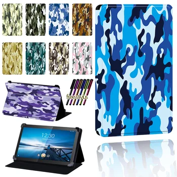 

for Lenovo Smart Tab M8 8" / Tab M10 10.1" Tablet Leather Pu Foldable Stand Shockproof Protective Case Shell
