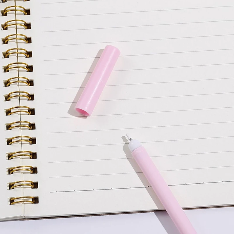 2 Pcs 0.38Mm Learning Stationery Cartoon Cute Cake Gel Pen Student Pen Black Signature Pens Neutral Pen School Suppliers
