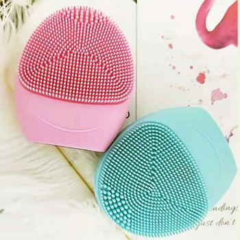 

Electric Battrey Facial Cleansing Brush Silicon Vibration Mini Cleaner Deep Pore Cleaning Skin Massage Face Brush