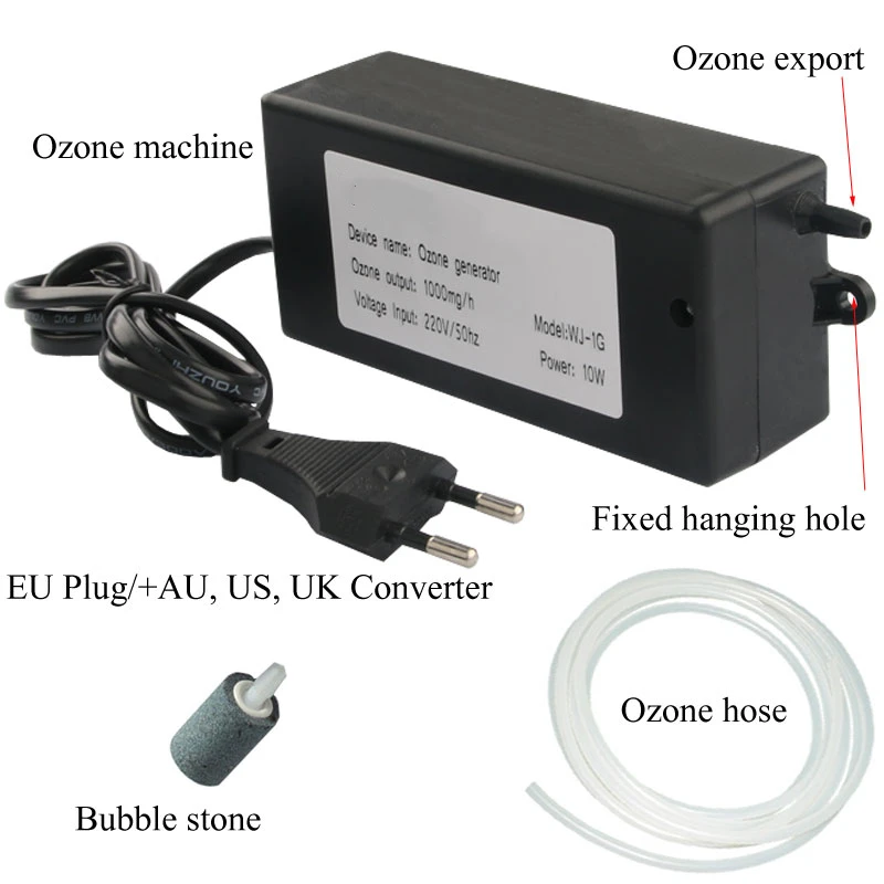 Генератор озона 1000 мг озонатор воды автомобиля дома воздуха стерилизации очиститель очистки фруктов овощей аквариум