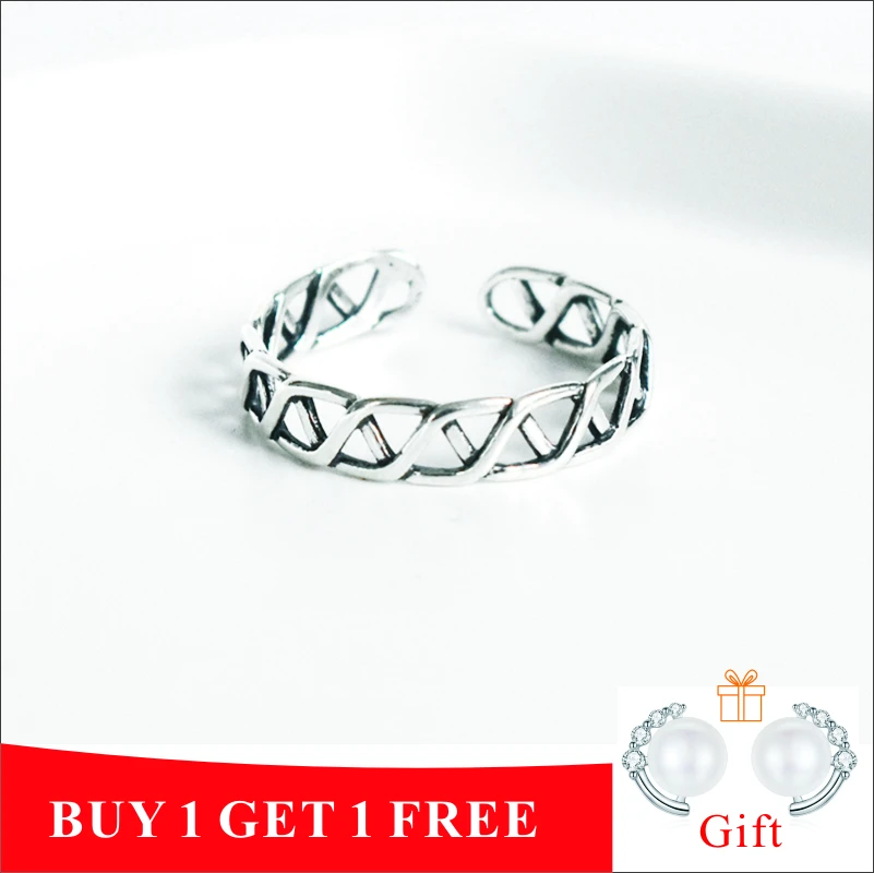 

ZOBEI Real 925 Sterling Silver Ring For Fashion Women Wedding Gift Heart Stick Together Romantic Fine Jewelry Valentine's Day