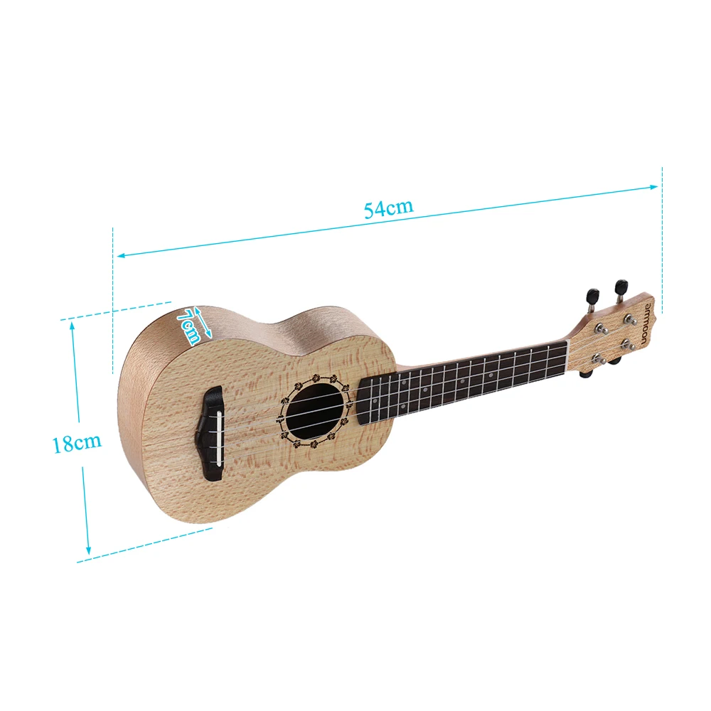 Ammoon сопрано Ukelele 21 дюймов Platanus Body Rosewood гриф Гавайская гитара гавайская набор
