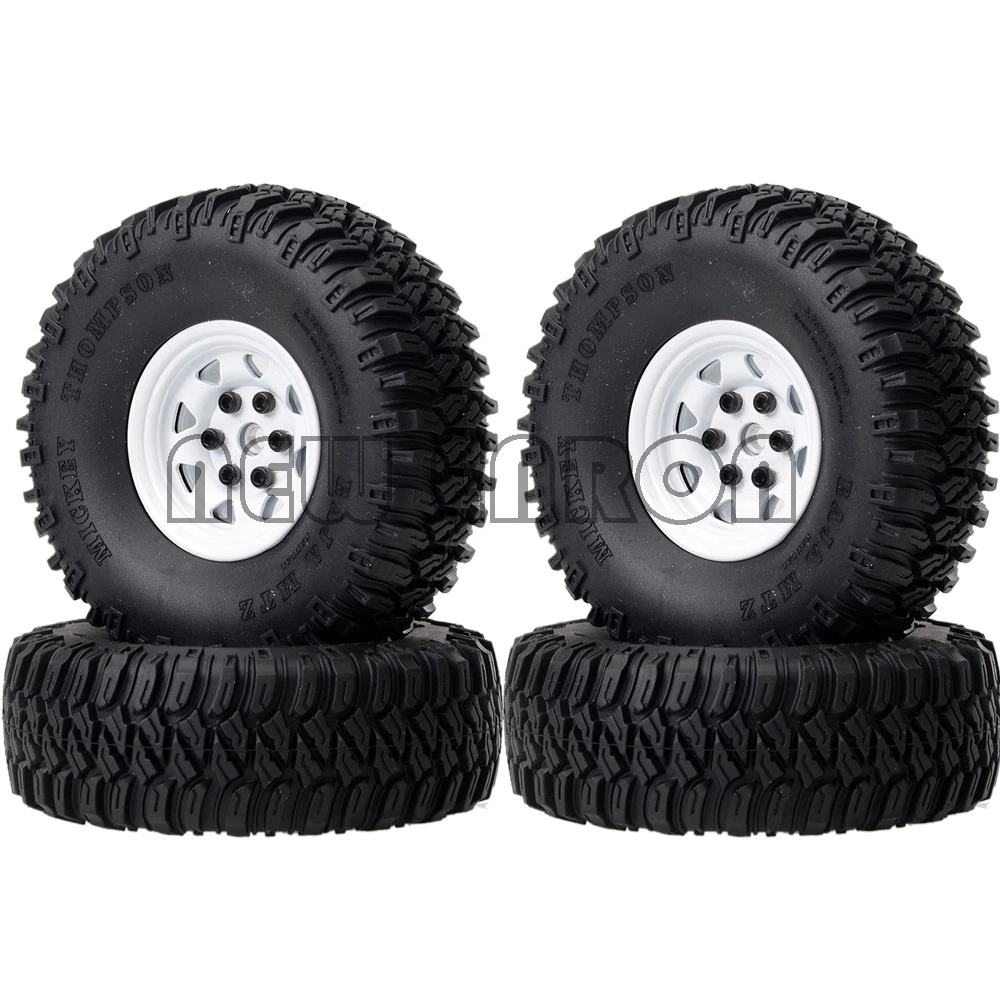 ENRON 1,55 дюймов 4P Beadlock колеса диски 96 мм шины для RC 1/10 D90 TF2 CC01 LC70 MST JIMNY осевой 90069 - Цвет: WHITE