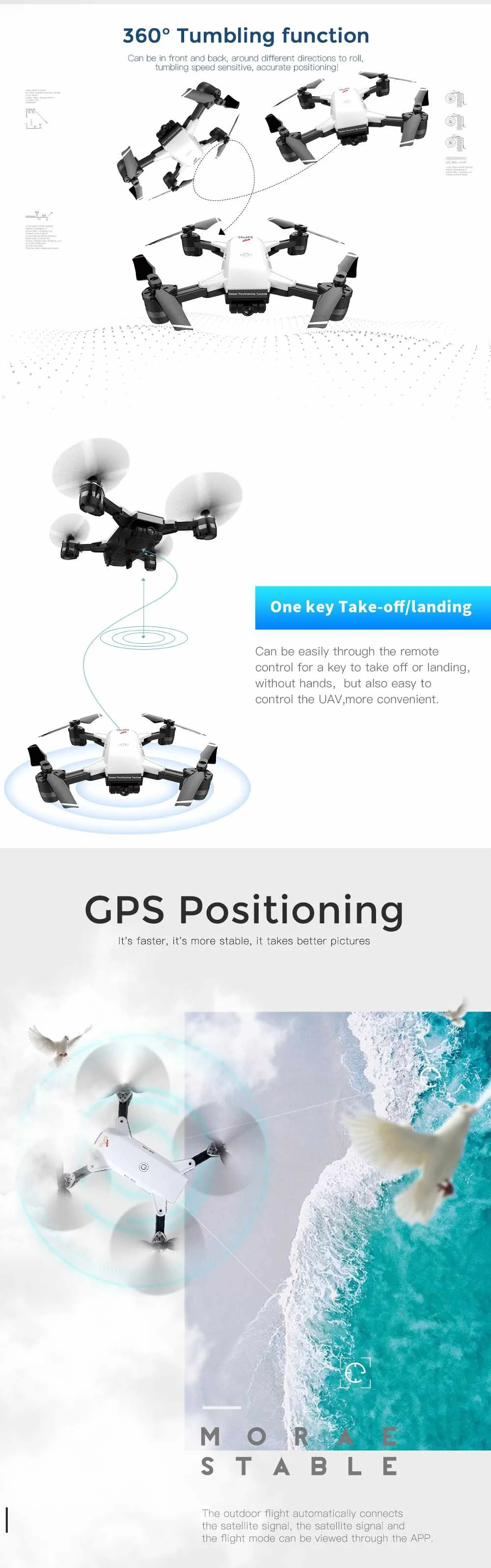 JDRC JD-20G JD20G gps динамическое следование Wi-Fi FPV с 1080P HD камерой складной Радиоуправляемый Дрон Квадрокоптер RTF объемное действие