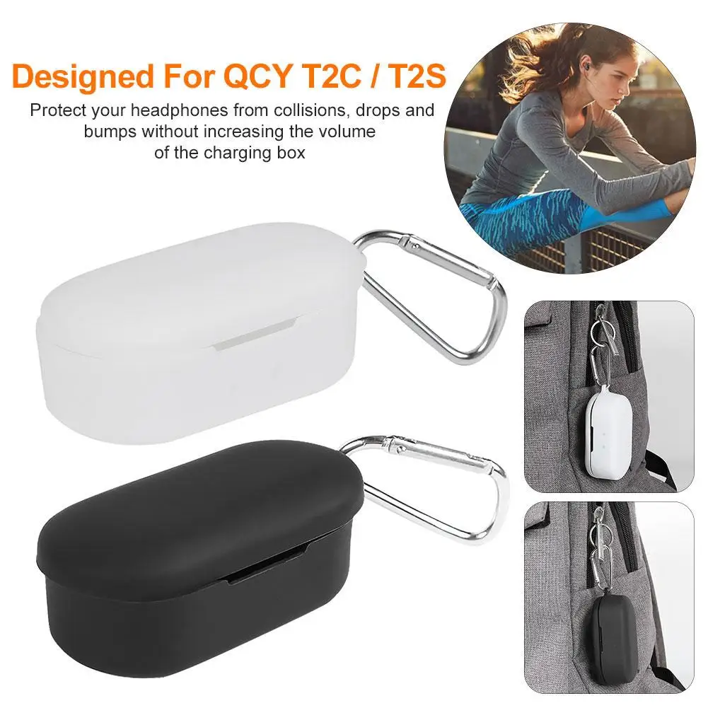 

Newest Protective Sleeve Cover Anti-fall Waterproof Charging Case For QCY T2C/T2S Bluetooth Wireless Headset Earphones Box
