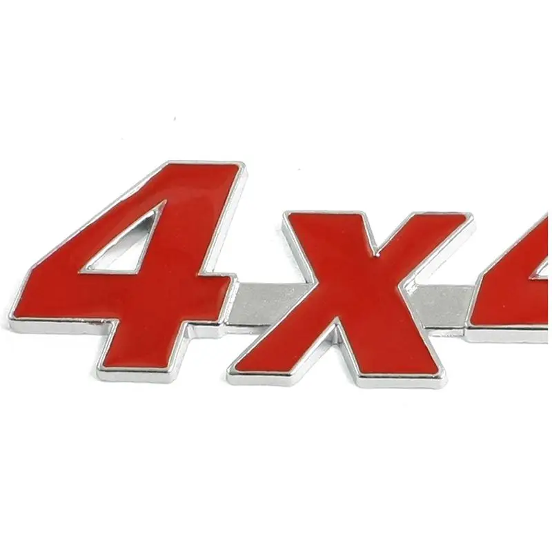 Металлические 4X4 форсунок декоративные автомобильные отличительные наклейки логотип украшения красный