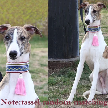 

Good Quality Pet Collar Dog Collar Ethnic Style Collar Handmade Sheepskin Collar Collar Traction Rope Set