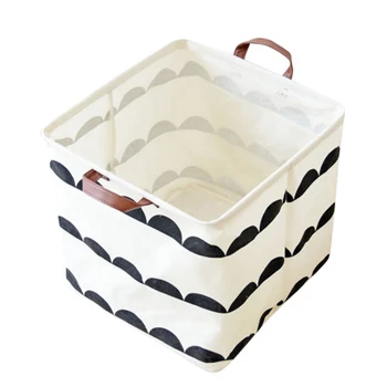 

Home decoration Foldable Bathroom Dirty Clothes Laundry Storage Buckets box Bag Kids Toy Cotton Linen Storage Basket