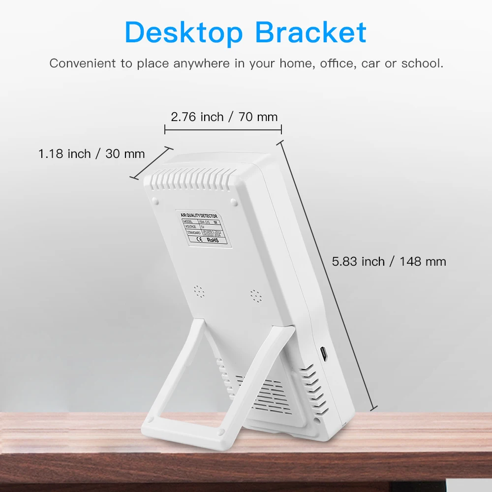 Монитор качества воздуха PM2.5 PM10 формальдегид HCHO TVOC CO2 ЖК-цифровой детектор анализатор газа переносной тестер качества воздуха