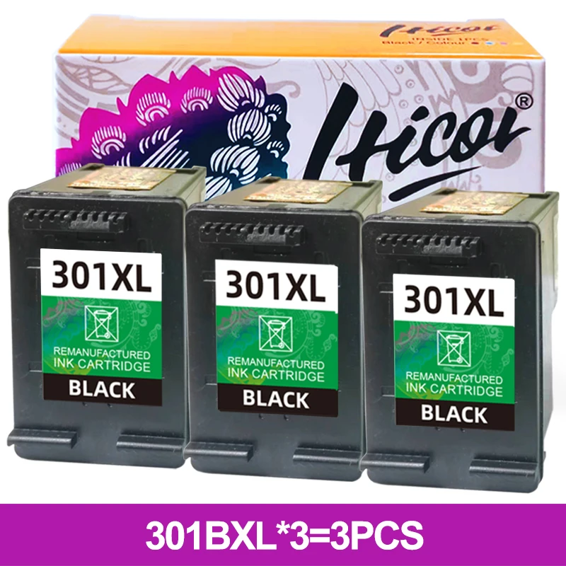 Hicor Remanufactured Black Replacement For HP 301 For hp 301XL Ink  Cartridges Deskjet 4500 4501 4502 4503 4504 4505 4507 - AliExpress