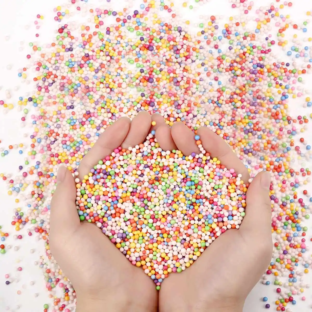 20000pcs 12 Pack Colorful Pastel Foam Beads Colorful Polystyrene Foam Balls Styrofoam Filler Foam Mini Beads Balls Crafts