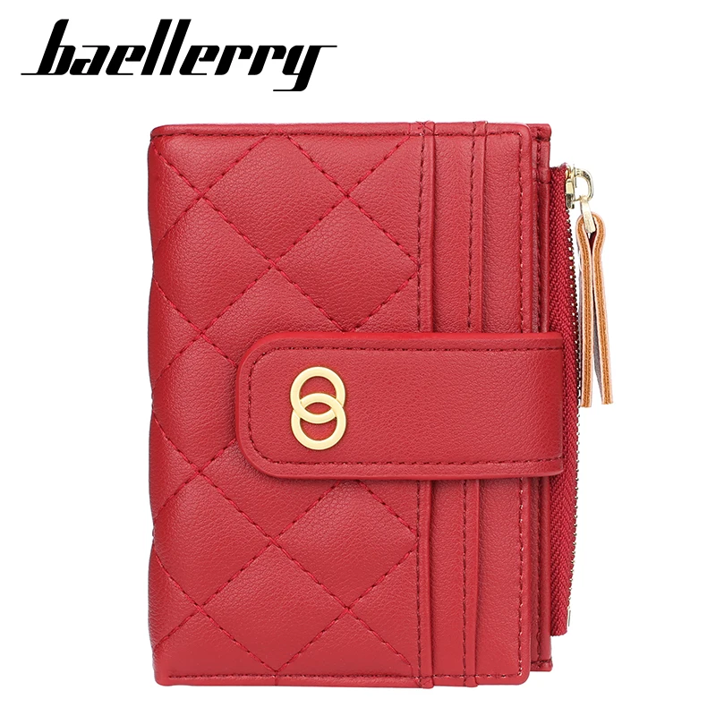 Cartera de marca de lujo mujer, monedero pequeño y bonito de tendencia, tarjetero de cuero PU corto cremallera, bolso de mano femenino, 2021 - AliExpress Maletas bolsas