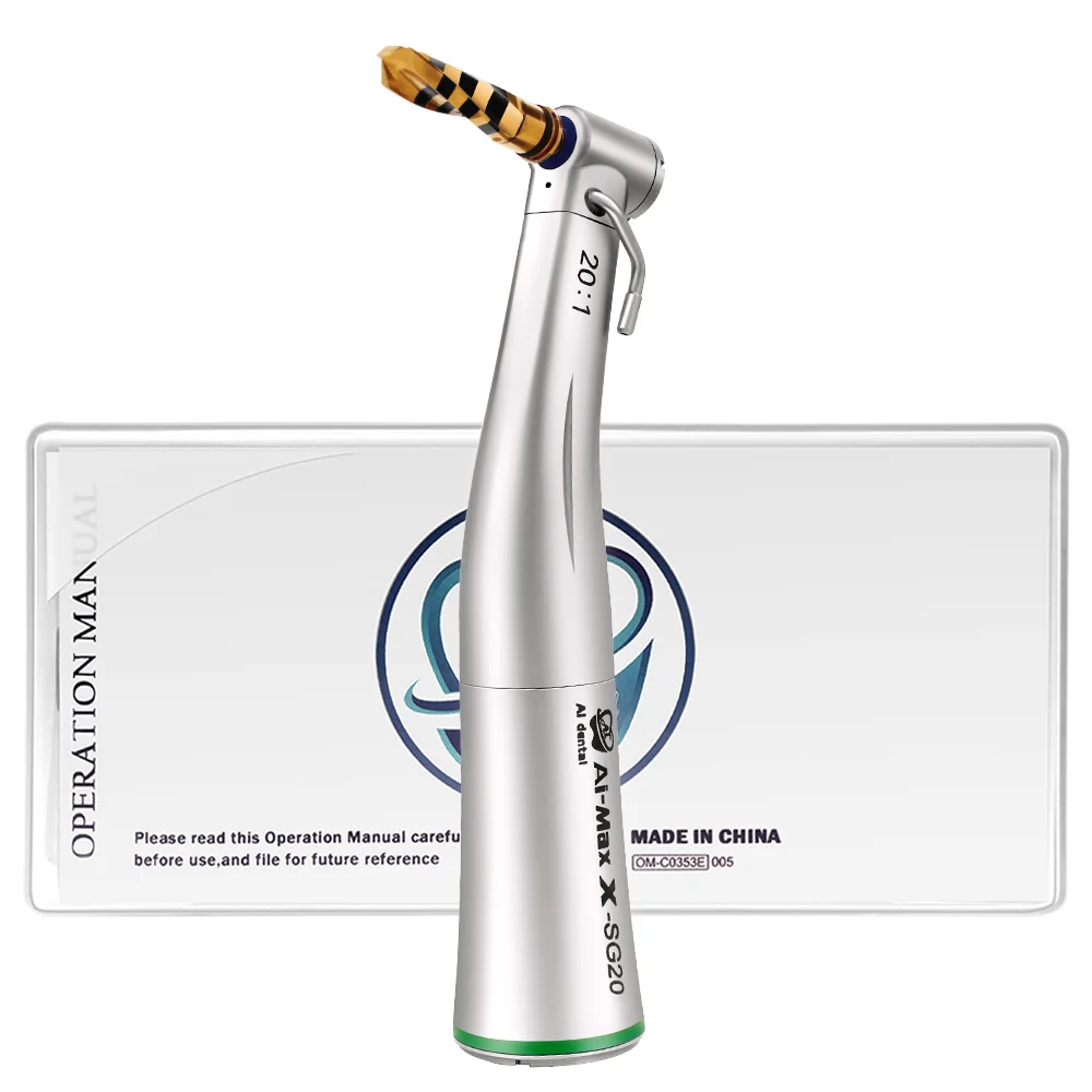New Model 20:1 Reduction Low Speed Hand piece Contra Angle Handpiece X-SG20 Without Led For Dental Surgery Implant afbeelding