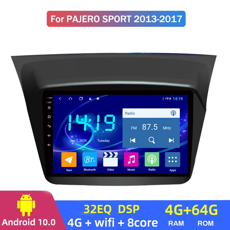 Android 10 Автомобильный gps мультимедийный плеер 4G + 64G для Mitsubishi Pajero Sport 2013 2014 2015 2016 2017