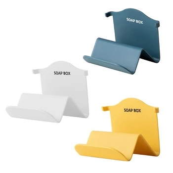 

Bathroom Wall-mounted Punch-free Soap Box W-shaped Perfumed Soap Storage Rack