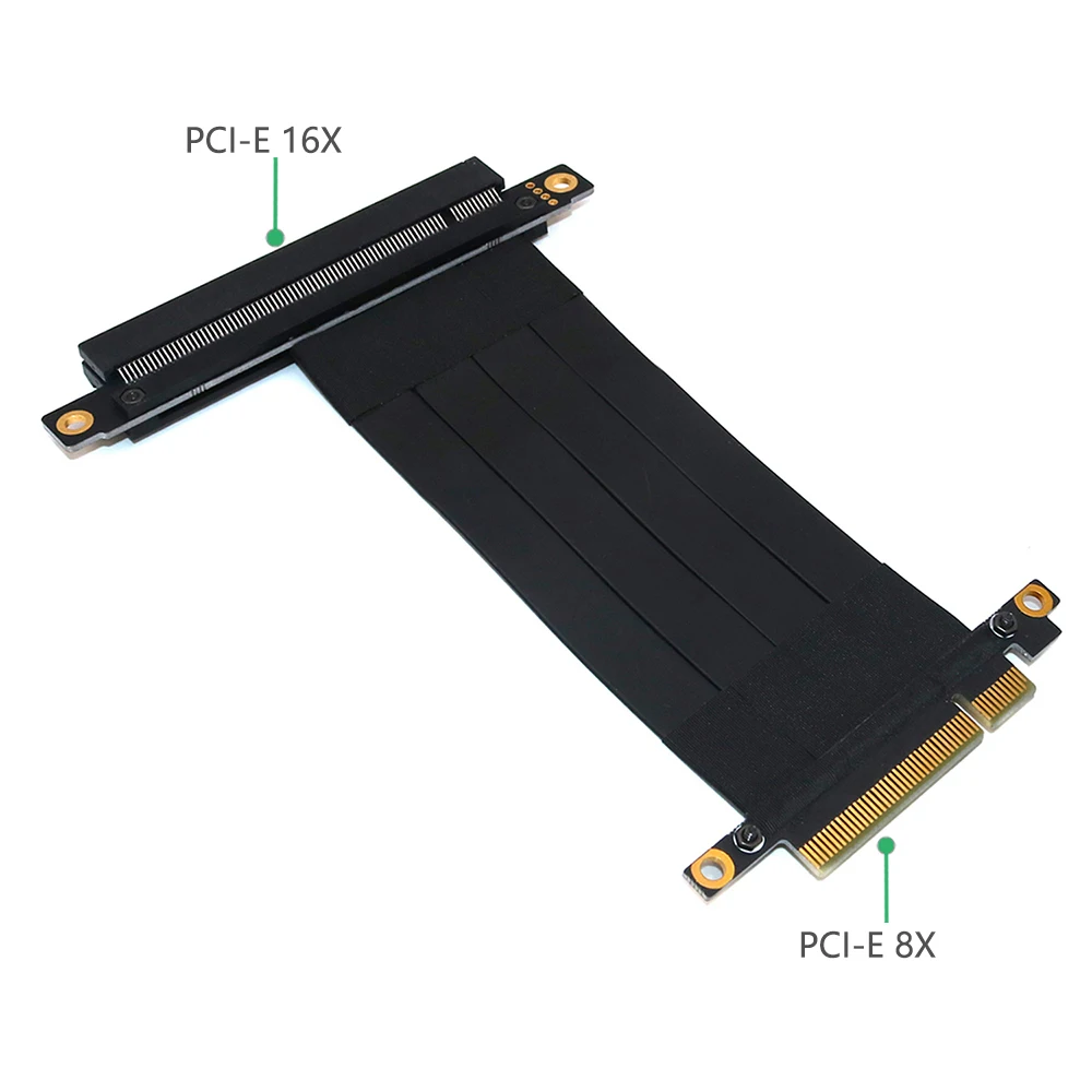 PCI Express PCIE Riser Card удлинитель PCI E 8X до 16X слот PCI-E Riser Adapter удлинитель PCIe X8 позолоченный для майнинга BTC