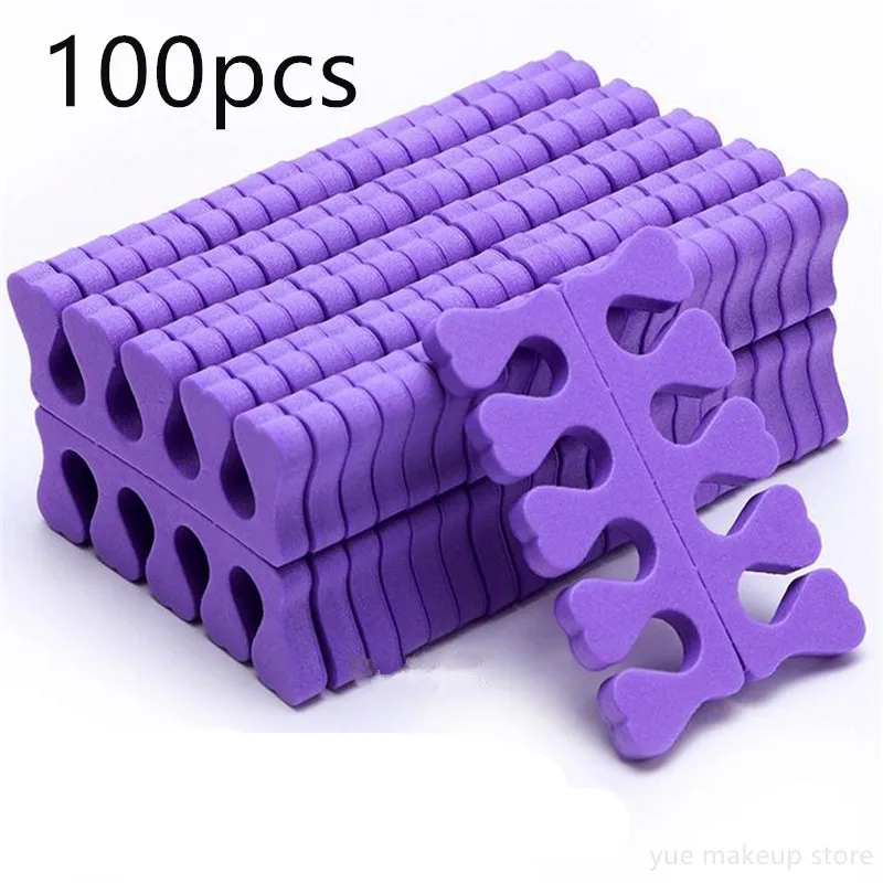 Hot 100/200/500pcs Soft Foam Pedicure Toe Separators Nail Art Finger Separators Toe Stretcher For & Finger 20#