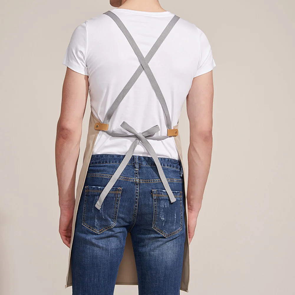 BBQ Canvas Apron Bib Chef Kitchen Apron for Women Men Barista Bartender Pockets home barber cook Coffee Restaurant