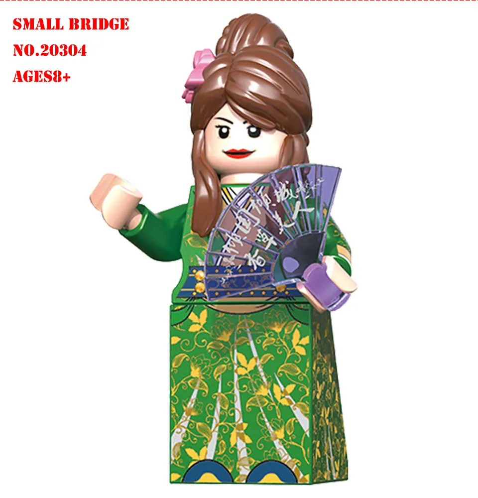 BZDA Good Friend Three Kingdom History Building Blocks Doll Model Zhuge Liang Liu Bei Diao Chan etc Blocks Kids Toys Gift
