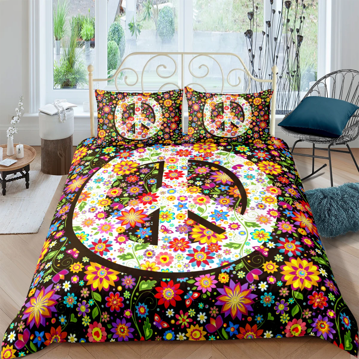 

Bedding Set 3D Peace Duvet Cover Sets Modern Comforter Cases Pillow Cases Full Double Single Twin Queen King Size 140*210cm