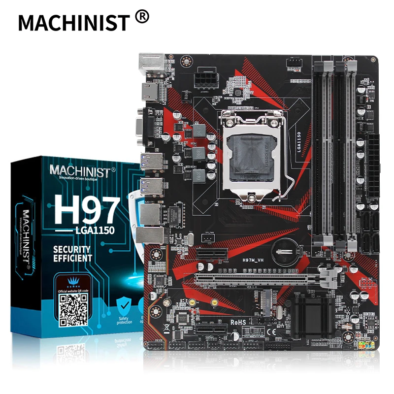 MACHINIST H97 настольная материнская плата LGA 1150 Поддержка Intel i3/i5/i7 процессор DDR3 RAM