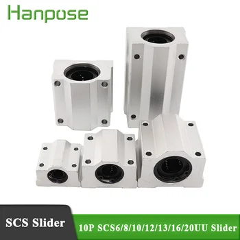 

10PCS SCS8UU SCS6UU SCS10UU Linear Ball Bearing Block CNC Router SBR16 linear guide 3D SCS8LUU SCS16LUU Linear