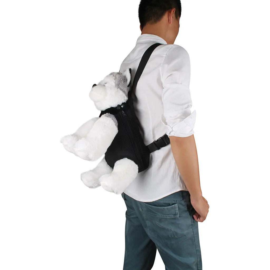 Durable Portable Outdoor Pet Carrier Backpack Adjustable Pet Front Cat Dog Carrier Travel Bag Legs Out Breathable Mesh B1
