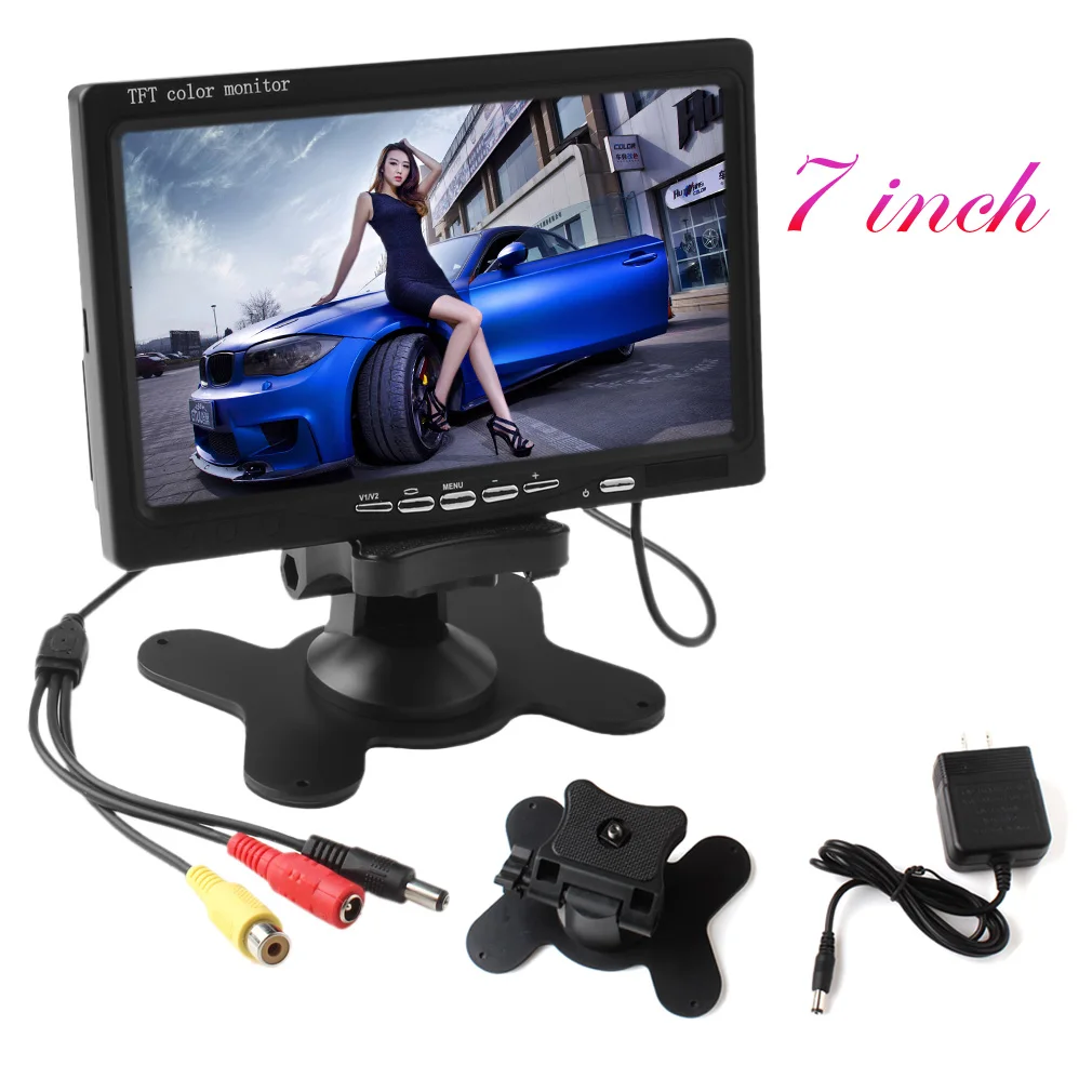 

7 inch 800x480 HD LCD Screen Rearview Display Backup Reverse System Monitor Support SD for Car