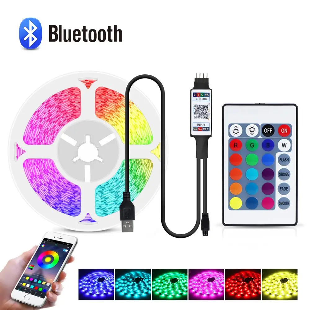 Контроллер Bluetooth RGB светодиодный ленточный светильник 5050 Диодная лента 5 в USB