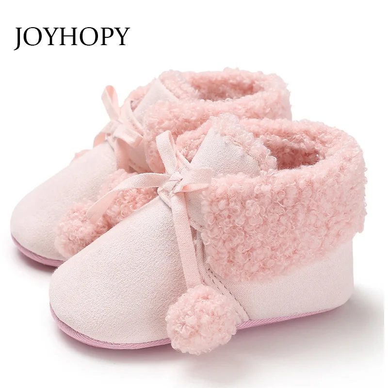 Милая детская обувь; теплая мягкая обувь для маленьких девочек; мягкие ботинки с хлопковой подкладкой для маленьких мальчиков и девочек 0-18 месяцев