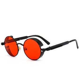 

Steampunk Vintage Alloy Round Lens Sun Glasses Classic Style New Small Round Frame Light Sun Glasses Fashion UV400 Sunglasses
