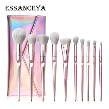 

ESSANCEYA 10pcs Makeup Brushes Set Foundation Powder Eyebrow Eyeshadow Make Up Brushes Kit Travel Make Up Tool Pincel Maquiagem